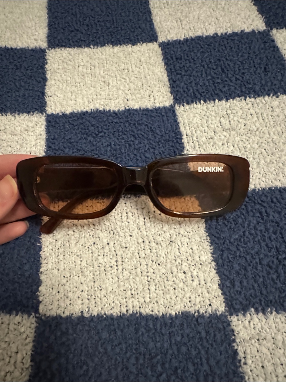 Dunkin’ Donuts Brown Rectangular Sunglasses - Women's Fashion Shades